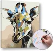 Maľovanie podľa čísel ŽIRAFA – nízka náročnosť