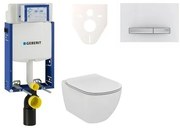 Cenovo zvýhodnený závesný WC set Geberit na zamurovanie + WC Ideal Standard Tesi 110.302.00.5NF8