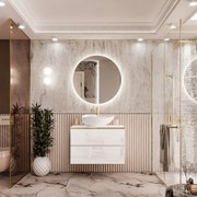 KÚPELŇOVÁ SKRINKA NESSIE BIELÝ LESK + ZLATÁ