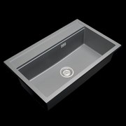Gamma Advance, 1-komorový granitový drez 805x505x210 mm, šedá, GMA-ZLE000119