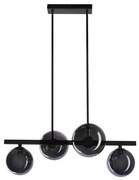 Luster na lanku KAMA 4xG9/28W/230V čierna/dymová čierna