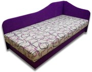 Jednolôžková posteľ (váľanda) 80 cm Lady 87 (Fialová 49 + Dodo 1058) (P). Vlastná spoľahlivá doprava až k Vám domov. 793108