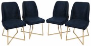Súprava jedálenských stoličiek Madrid Dark Blue, 4 ks, 4 ks