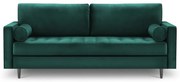Petrolejovozelená zamatová pohovka Milo Casa Santo, 219 cm