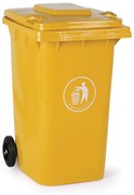 Plastová popolnica na triedený odpad 240 litrov, žltá