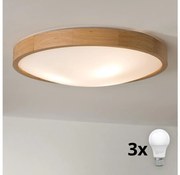 Brilagi - LED Stropné svietidlo CARVALHO SLIM 3xE27/60W/230V dub pr. 47 cm