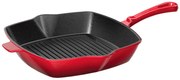 Ernesto® Liatinová grilovacia panvica, 24,5 x 24,5 cm (červená) (100352880)