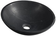 Sapho Sapho, BLOK kamenné umývadlo priemer 40cm, čierny Marquin, matný, 2401-35