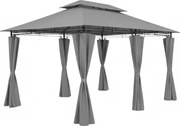 Záhradný Altánok Pavilón TOPAS 220g/m 4x3m svetlo šedý