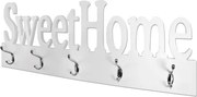 Nástenný vešiakový panel Sweet Home, biely%