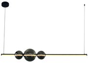 LED Luster na lanku KUGEL LED/30W/230V čierna