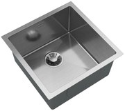 Gamma Gamma, 1-komorový oceľový drez 438x438x215 mm, brúsená oceľ, GMA-S4444-CH