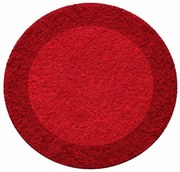 Ayyildiz, Kusový koberec Life Shaggy 1503 red kruh, 160x160 (priemer) kruh, červená, obývacia izba