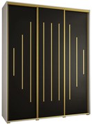 Skriňa 45 Canaris 12 190 biela/čierna/gold