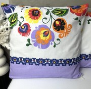 INTERMEDIC SK Obliečka na vankúšik Folklór Fialový pruh 40x40cm