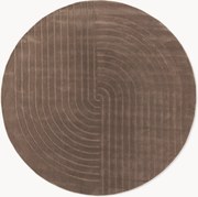 Okrúhly ručne tuftovaný vlnený koberec Mason