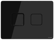 Cersanit Accento Square, pneumatické splachovacie tlačidlo, biele sklo, S97-054