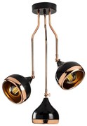 Luster na tyči YILDO 3xE27/40W/230V čierna/medená