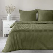 SATÉNOVÉ OBLIEČKY VERA 160X200 CM, 2 KS 70X80 CM OLIVOVÉ