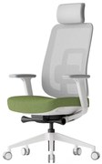 Kancelárska ergonomická stolička K42 White — sieť, látka, biela / viac farieb Zelená