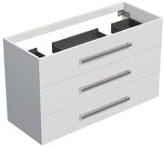 Kúpeľňová skrinka Naturel Cube bez umývadla, 120x3,6x46 cm, lesklá biela CUBE461203BLBU