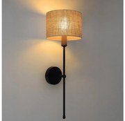 Nástenné svietidlo MADELA 1xE14/40W/230V juta/čierna