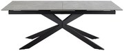 Jídelní rozkládací stůl Irwine 200/240 cm šedý/černý