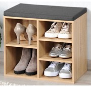 Kesper 15925 Botník s podsedákom, dekor dub, 51,5 x 48 x 29,5 cm
