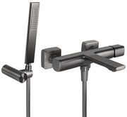 Laveo Tores, vaňová batéria s ručnou bodovou sprchovou súpravou, grafitová, LAV-BVT_911D