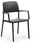 RIVA ARMCHAIR záhradná stolička s podrúčkami antracite