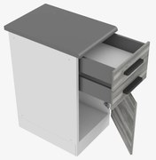 Kuchynská skrinka Belini Premium Full Version spodná so zásuvkami 40 cm šedý antracit Glamour Wood s pracovnou doskou