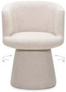 Otočné dizajnové kreslo YATO, krémové