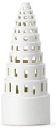 Biely keramický vianočný svietnik Kähler Design Lighthouse, ø 9 cm