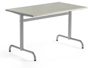 Stôl PLURAL, 1200x700x720 mm, linoleum - šedá, strieborná