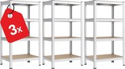 Akcia 3x Regál 150x70x30 cm pozinkovaný 4-policový, nosnosť 700 kg