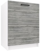 Kuchynská skrinka Belini drezová 60 cm šedý antracit Glamour Wood bez pracovnej dosky  TOR SDZ60/0/WT/GW/0/B1