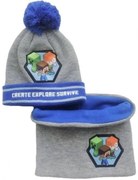 Sada zimná čiapka a nákrčník Minecraft - Create Explore Survive, 52