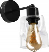 BERGE LED stropné svietidlo Luster E27, zvinovacie nástenné svietidlo, priehľadný štvorec