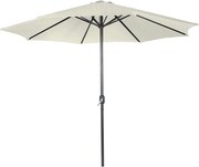 MIADOMODO slnečník s kľučkou 250 cm, krémový