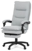 Kancelárske kreslo TITUS s podnožkou — látka, svetlosivá