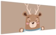 Obraz - Jeleň v pruhovanom tričku (120x50 cm)