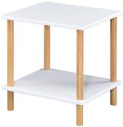 Konferenčný Stolík Gc7404 40x40x45 Biela/Prirodzené