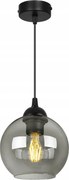 Závesné svietidlo Haga, 1x grafitové sklenené tienidlo