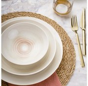 24-dielna jedálenská súprava, béžová/porcelán