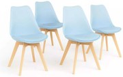 LuxuryForm DESIGN Jedálenská stolička BALI - modrá -SET 4 kusy