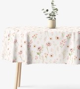 Goldea oválny teflónový obrus - ružové kvietky 120 x 160 cm