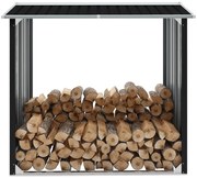 Kôlňa na drevo antracitová 172x91x154 cm pozinkovaná oceľ