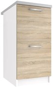 Kuchynská skrinka Belini spodná 40 cm dub sonoma s pracovnou doskou  TOR SD2-40/0/WT/DS/0/P