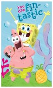 Detský uterák Spongebob a Patrik - 100% bavlna - 30 x 50 cm