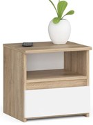 Nočný stolík CL1 dub sonoma / biely